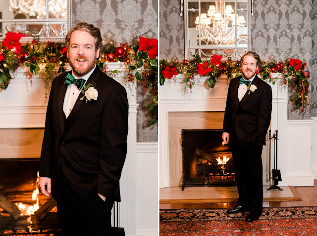 Christmas Themed Wedding at The Tidewater Inn in Easton, MD photographed by Maryland Wedding Photographer Heather Ryan Photography