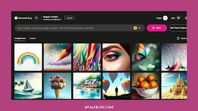 Tampilan Bing Image Creator