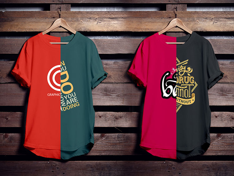 Free Hanging T-Shirt Mockup