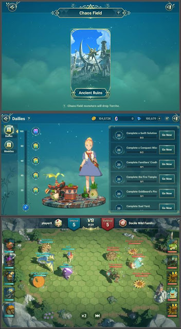 You can get Territe in Ni No Kuni Cross Worlds in Chaos Fields, Dailies, and Familiar Adventure.