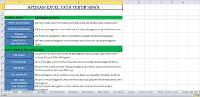 Menu Awal Aplikasi Tata Tertib Sekolah