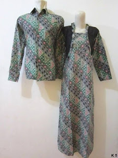 Foto Baju Batik Variasi Polos