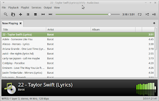 Audacious Player Musik di Linux Mint
