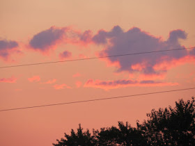 sunrise with glowing clouds