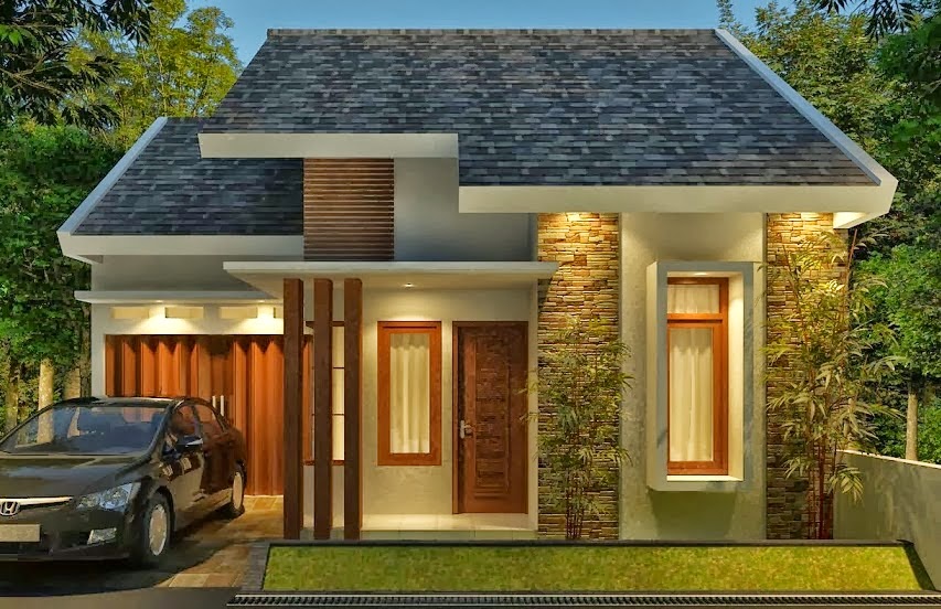  Desain  Rumah  Minimalis 1  Lantai  Tampak  Depan  Gambar Foto 