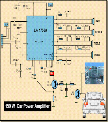  Rangkaian Amplifier 150W Crossover Aktif Gambar Skema 
