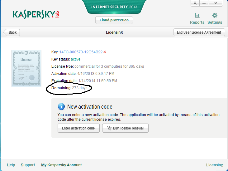 Key Kaspersky Internet Security 2013