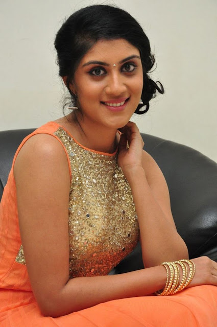 South hot actress Dhanya Balakrishna Latest images in orange color outfits