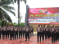 Kapolda Banten Pimpin Apel Pergeseran  Pasukan, Pengamanan TPS Pilkada Bupati/Walikota 2020