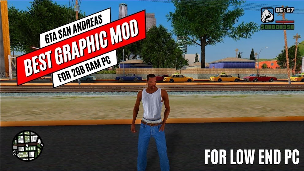GTA San Andreas Best Graphics Mod | For Low End PC | 2GB Ram Without Graphics Card!