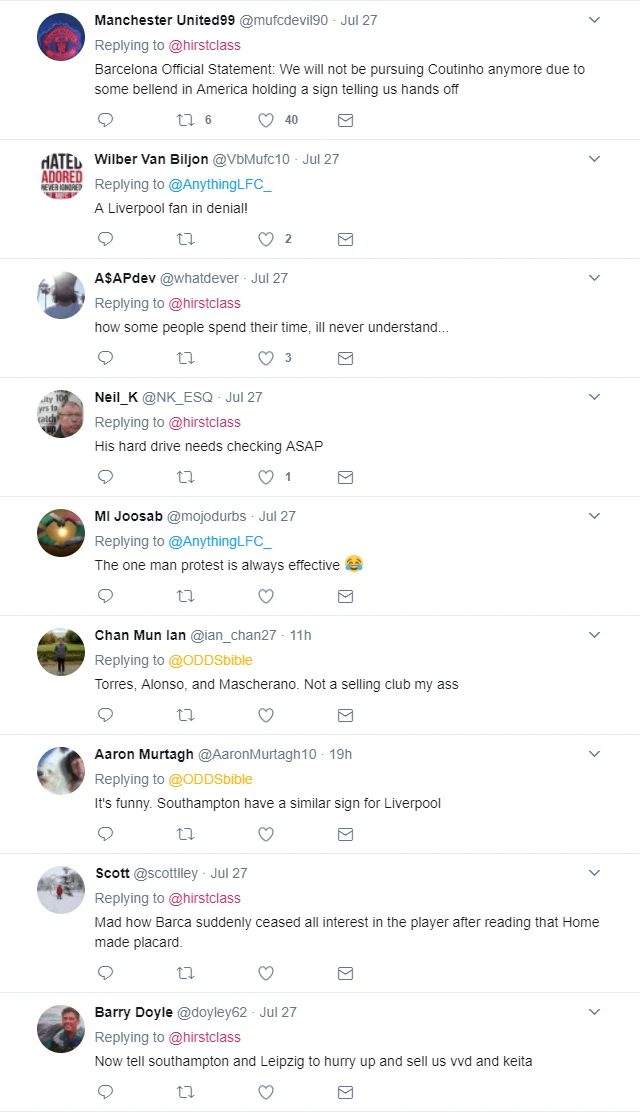 Football fans reacts to WTorresJr89's message to Barcelona