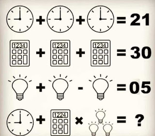 clock solution :- घड़ी कैलक्यूलेटर बल्ब पहेली, (Clock Calculator Bulb Puzzle)