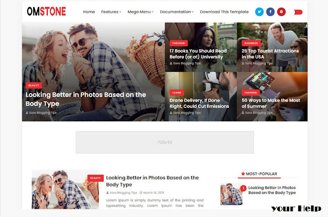 OmStones Blogger Responsive Template, Top 10 Responsive Blogger Template, Best Blogger Template 2021, Adsense Approval responsive Blogger template, 2021 Best Blogger Template