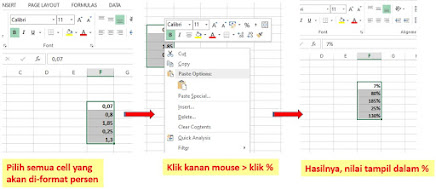 Cara Menampilkan Format Persen di Excel