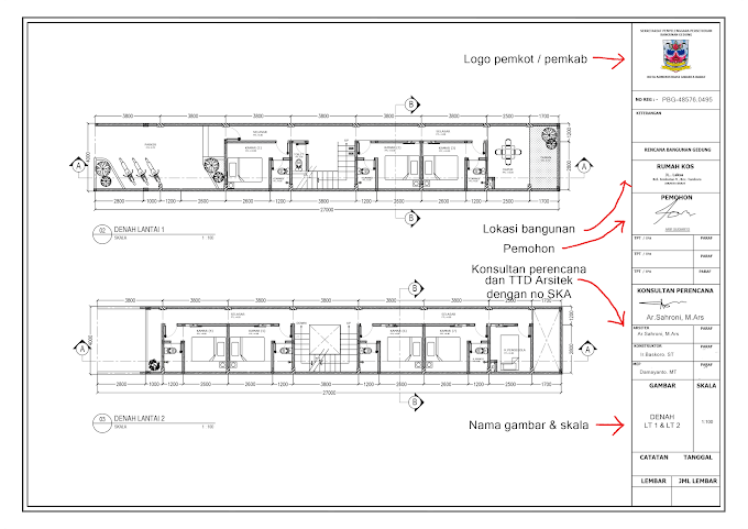 Contoh Gambar Persetujuan bangunan gedung (PBG)