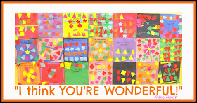 AUTHENTIC Kindergarten Art in Response to Debbie Clement's picture book, "You're Wonderful"