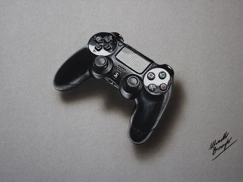 Ps4 Controller Drawing Marcello Barenghi