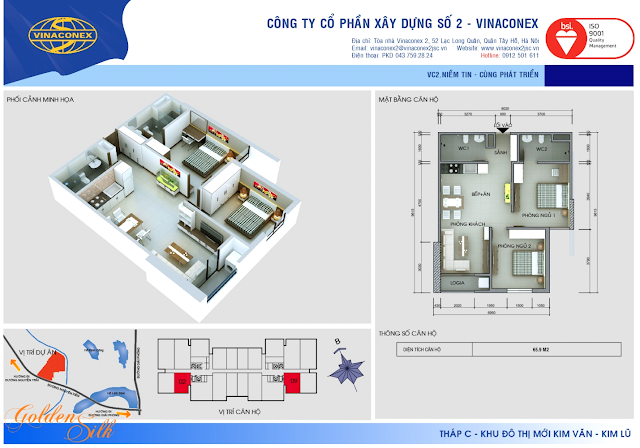 Căn hộ số 2 và 9 tòa C Kim Văn Kim Lũ