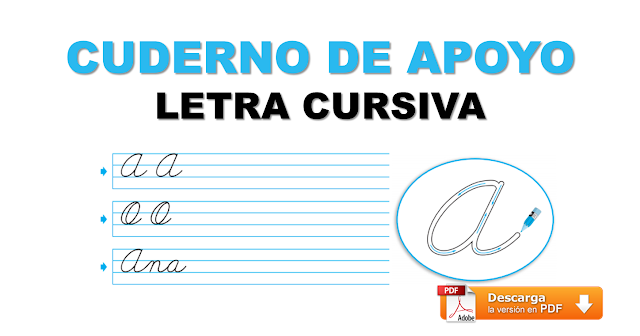 Cuaderno de apoyo para aprender letra cursiva