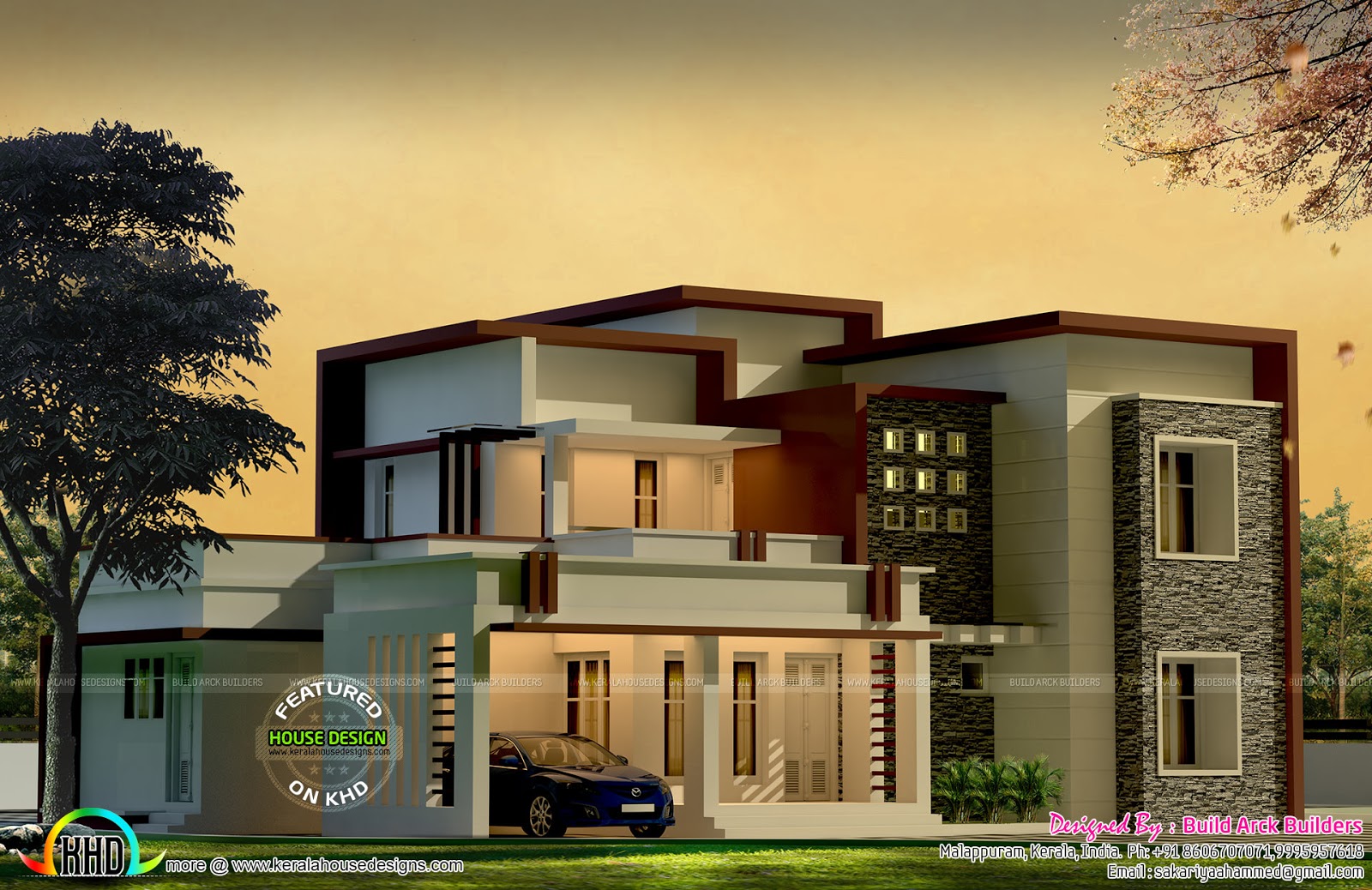 Box type modern house by Build Arck Builders Kerala home 