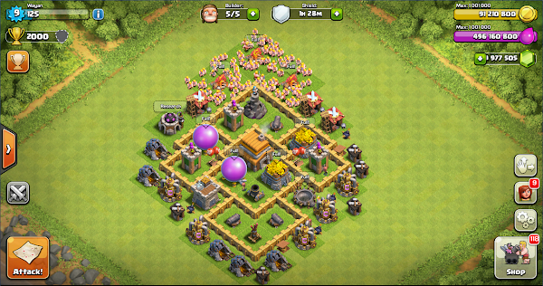 Thropy Base Clash Of Clans TH 5 Terkuat