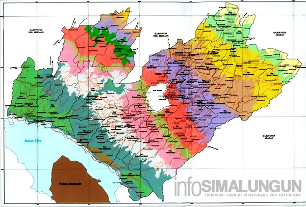 Kabupaten Simalungun secara geografis terletak diantara 3o 1839; 2o 36 