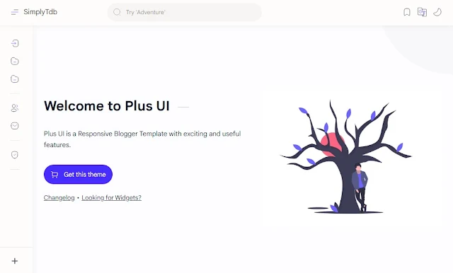 Plus UI Landing Page Blogger Templates Free Dơnload