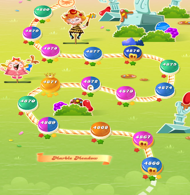 Candy Crush Saga level 4866-4880