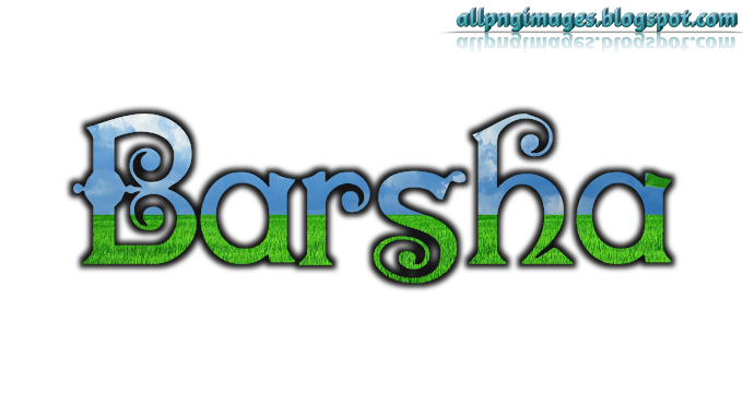 Barsha 3D name PNG image