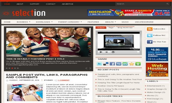 Selection Blogger Template