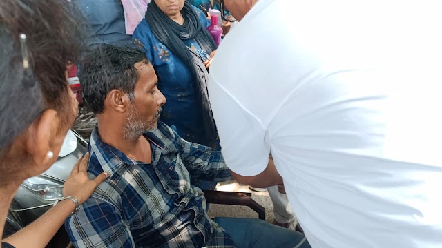 बेहोश होकर पीड़िता गिरा कचहरी मुख्यालय में*