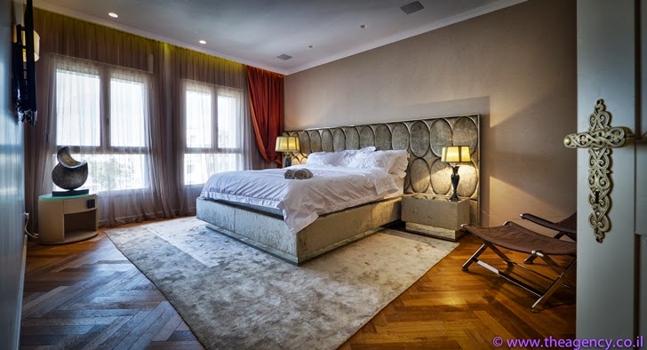Bedroom in an Elegant "Jerusalem Dreams" Penthouse Apartment