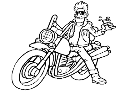 Printable motorcycle coloring pages