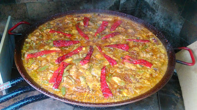 Paella reduciendo