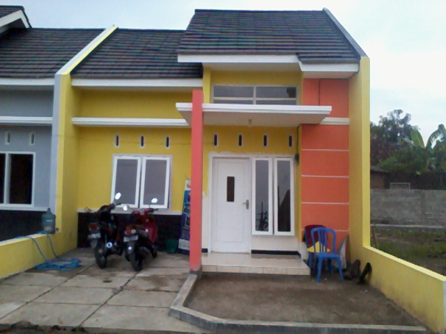 Contoh rumah minimalis warna orange