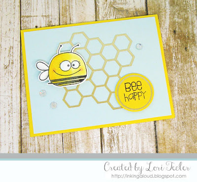 Bee Happy card-designed by Lori Tecler/Inking Aloud-stamps and dies from Paper Smooches