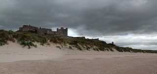 Bamburgh Castle as seen from the beach