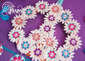 daisy wreath, peace party wreath, peace party decor