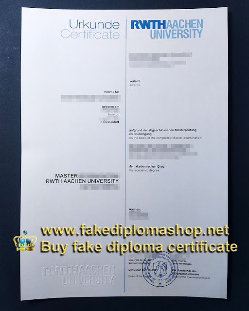 RWTH Aachen University diploma of Master