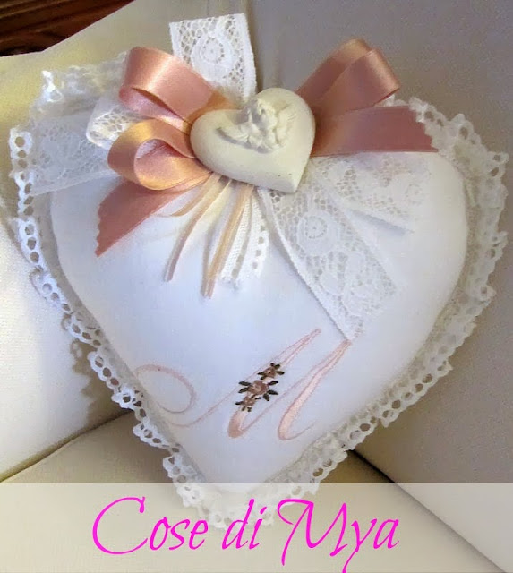 CUORE IN LINO PERSONALIZZATO