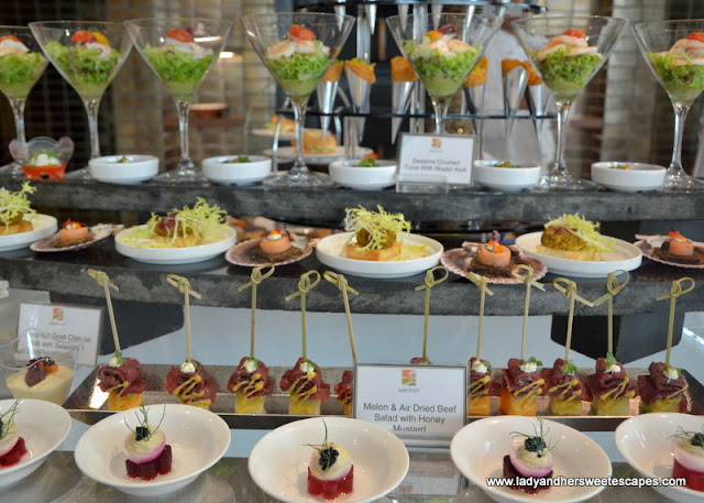 appetizers at Fairmont Ajman brunch