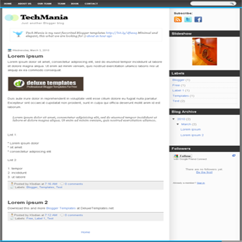 free blogger template Tech Mania for blogspot template
