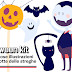 Halloween kit | spaventose illustrazioni per la notte delle streghe