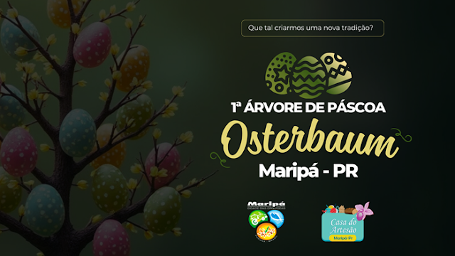 Maripá inicia tradição de Páscoa com a montagem da primeira Osterbaum