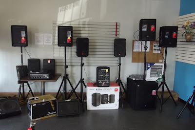 PA Equipment at the music store in Lincolnton