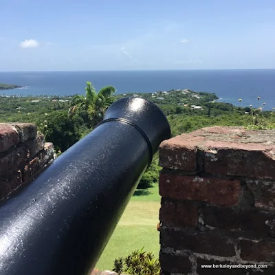 cannon plus ocean view from Fort King George in Scarborough, Tobago