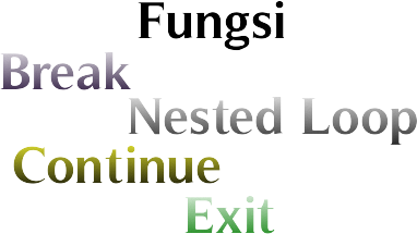 Fungsi Break, Continue, Exit Dan Nested Loop