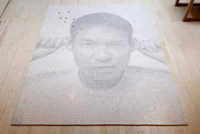 A Portrait of Tobias Wong Using 13,138 Dice Seen On lolpicturegallery.blogspot.com