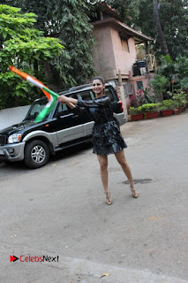 Bollywood Actress Model Urvashi Rautela Stills in Black Dress at Republic Day Celebrations  0005.jpg