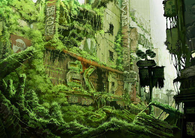 Beautiful Illustration of Post Apocalyptic Tokyo by Tokyogenso 